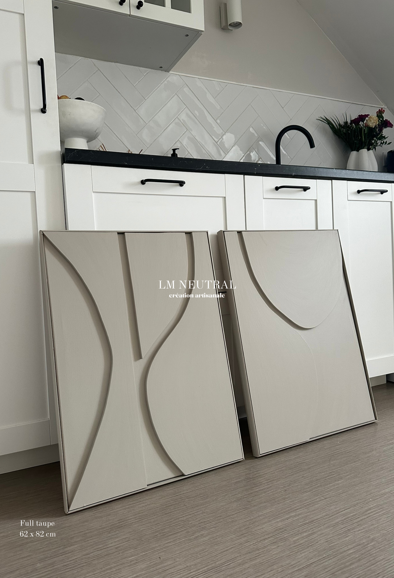 DUO Oslo - Tableaux en relief 3D - Lot de 2