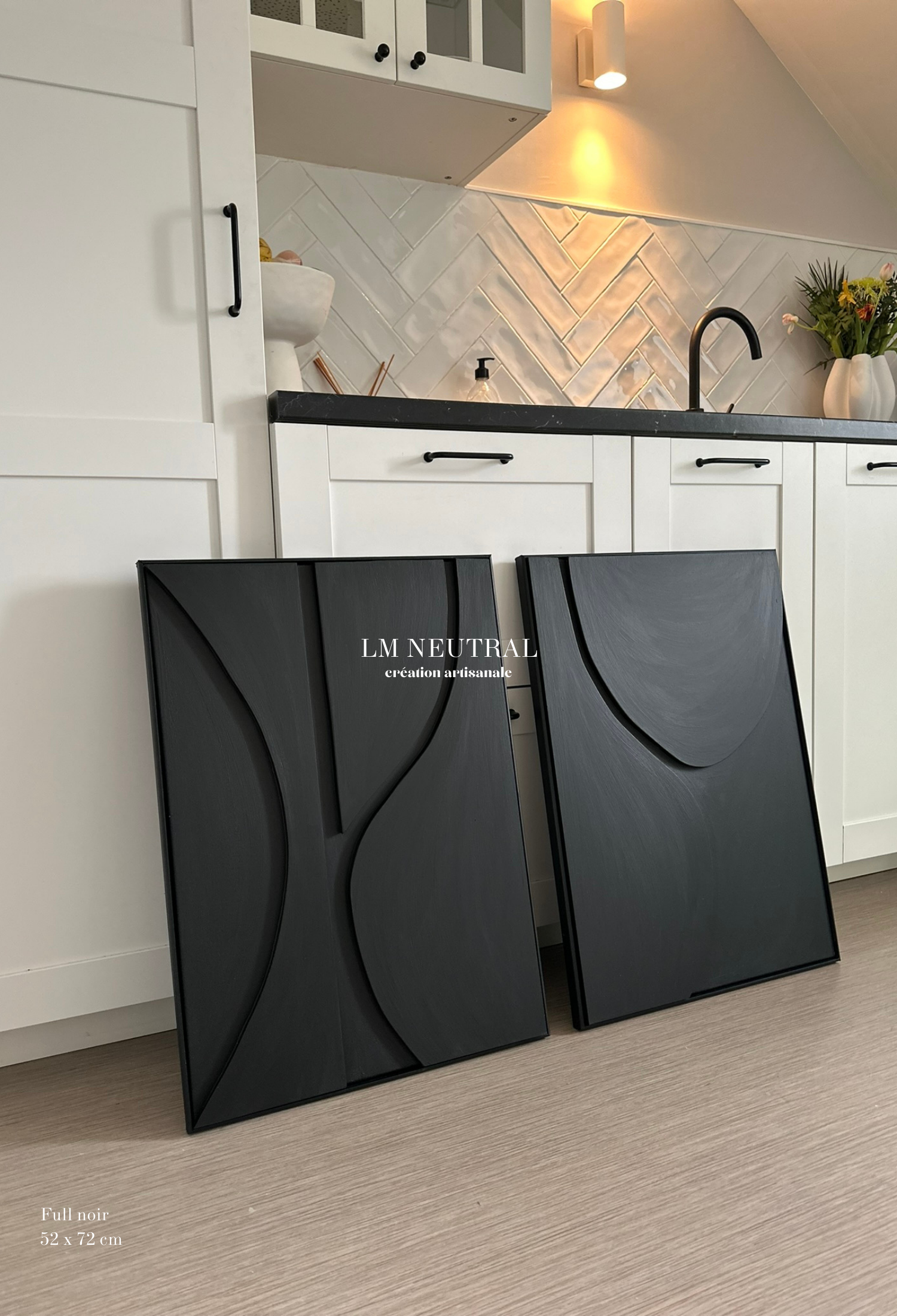 DUO Oslo - Tableaux en relief 3D - Lot de 2