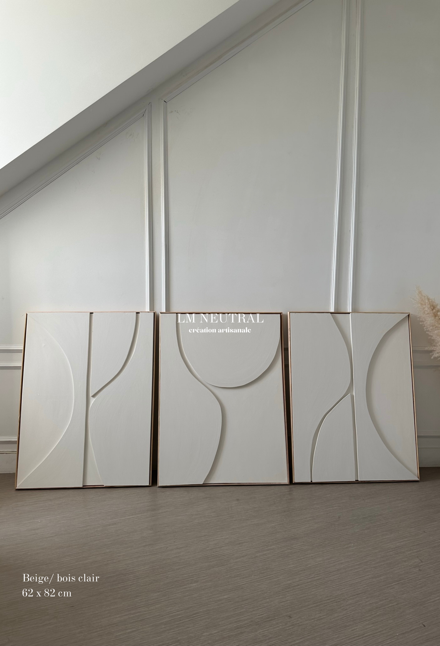 Trio modèles Oslo - Tableaux en relief 3D - Lot de 3