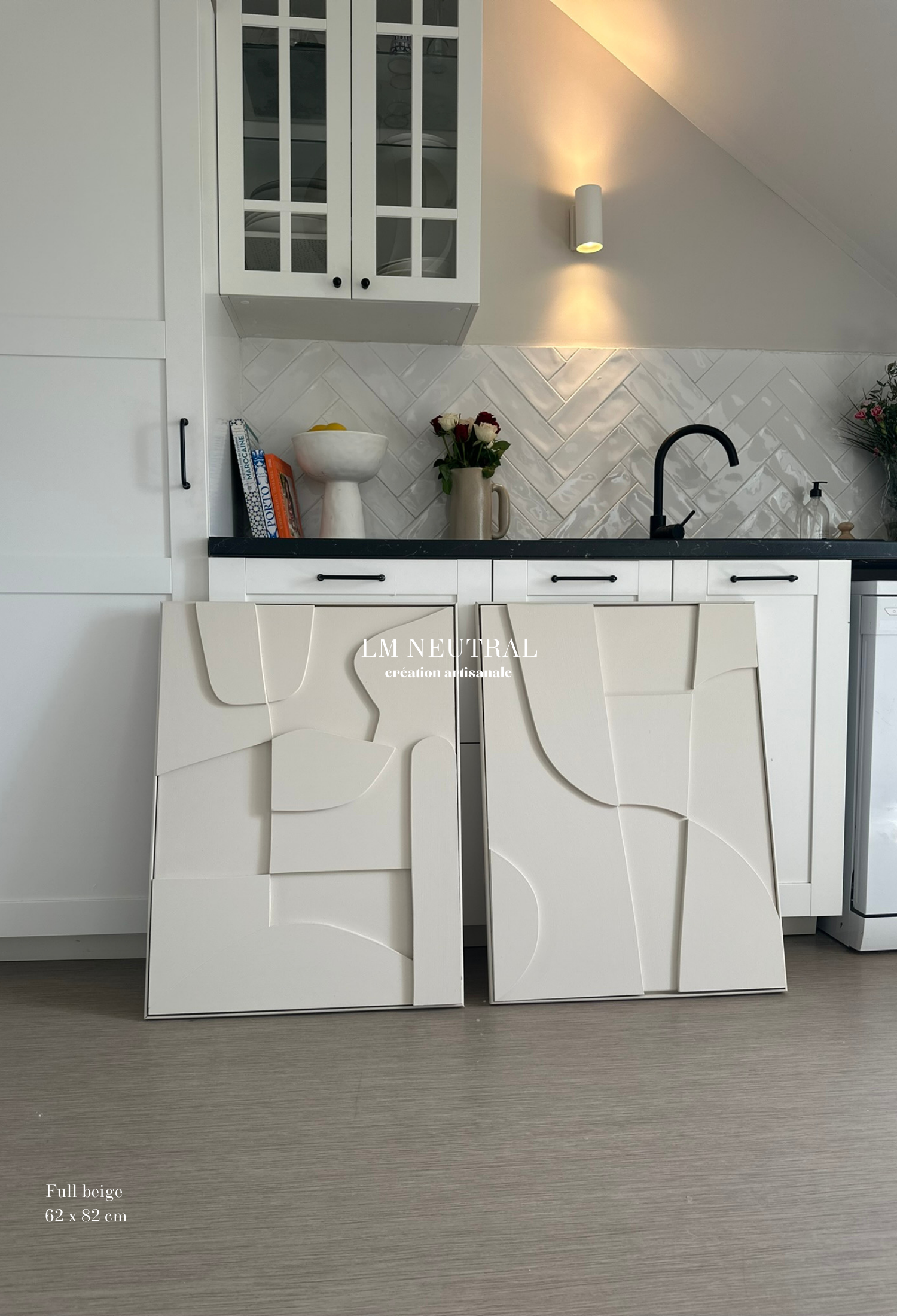 DUO Sienne & Samara - Tableaux en relief 3D - Lot de 2